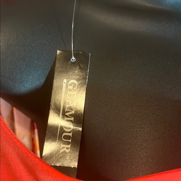 Glamour Sequin Embellished Red and Orange Midi Dress - Picture 4 of 6